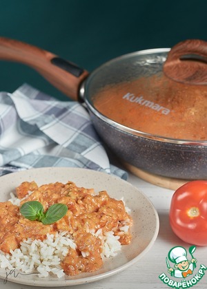 Пангасиус в сметанно-томатном соусе