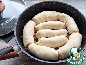 Пельменные рулетики с мясом и овощами