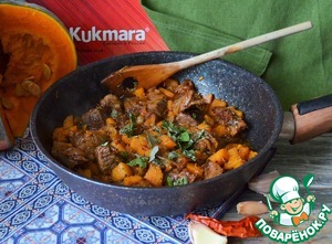 Плов с говядиной и тыквой