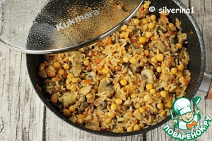 Рис с грибами и нутом