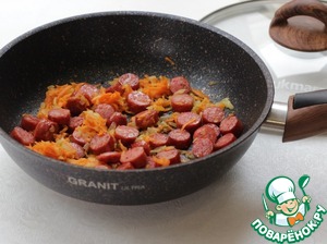 Рис с копчеными колбасками Рис с копчеными колбасками