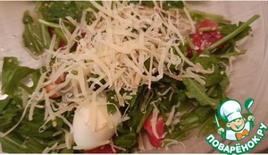 Салат из рукколы с креветками