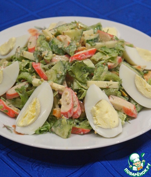 Салат с крабовыми палочками Салат с крабовыми палочками