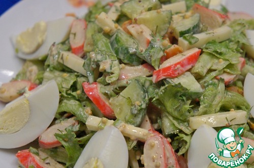 Салат с крабовыми палочками Салат с крабовыми палочками