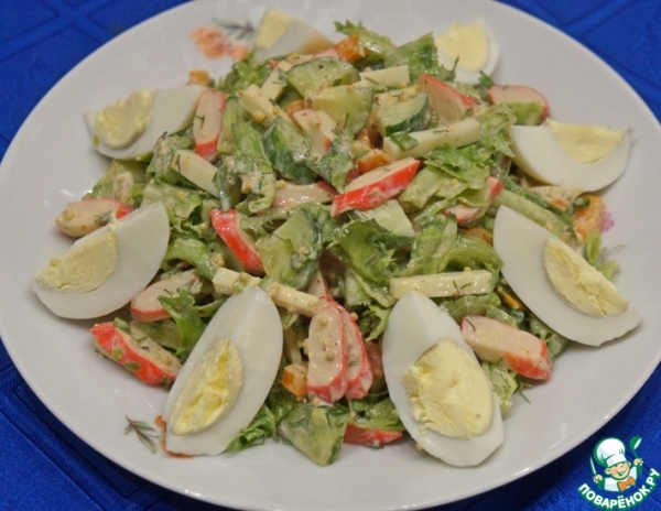 Салат с крабовыми палочками Салат с крабовыми палочками