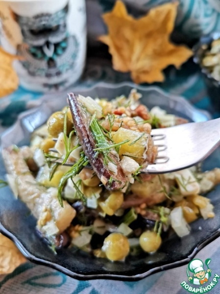 Салат с жареными баклажанами "Фаворит"