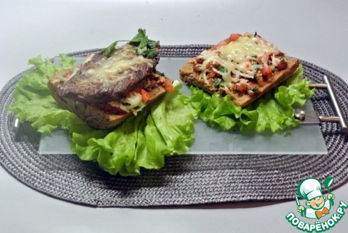 Сэндвич с говядиной и помидорной сальсой