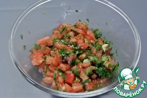 Сэндвич с говядиной и помидорной сальсой