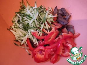 Тёплый салат с печенью