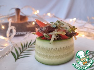 Тёплый салат с печенью