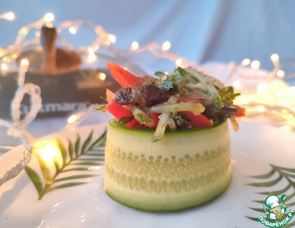 Тёплый салат с печенью