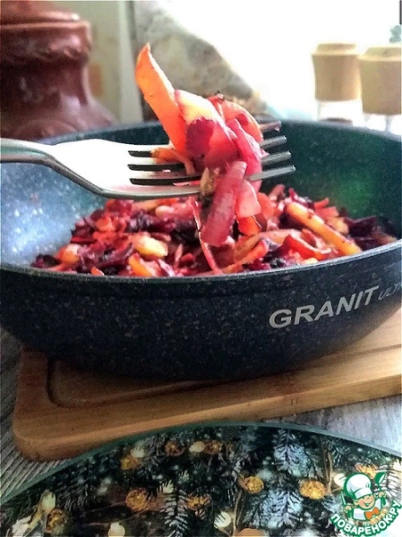 Тёплый жареный салат