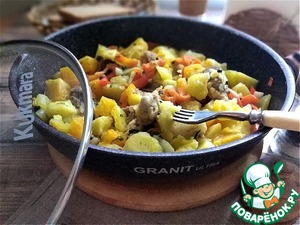 Тушёное овощное ассорти с тыквой