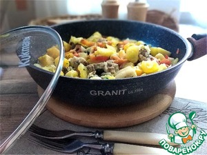 Тушёное овощное ассорти с тыквой