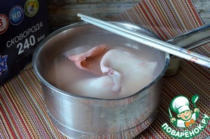 Винегрет с жареными кальмарами