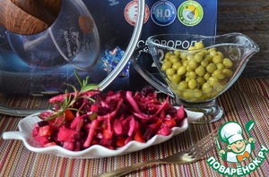 Винегрет с жареными кальмарами