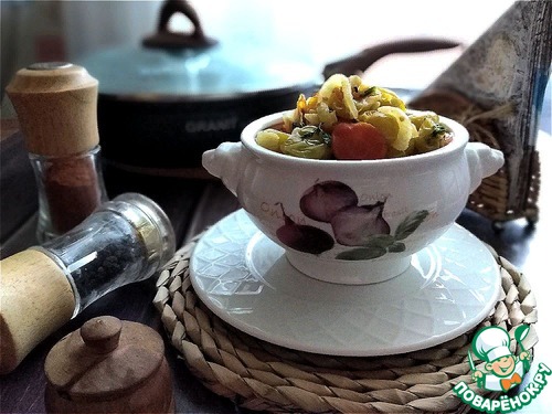 Закуска из зелёных помидоров с овощами