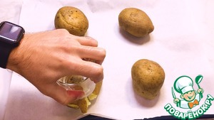 Запеченный раздавленный картофель Запеченный раздавленный картофель