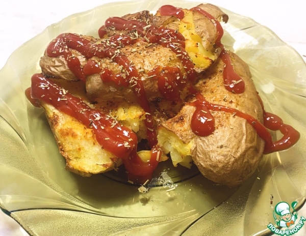 Запеченный раздавленный картофель Запеченный раздавленный картофель