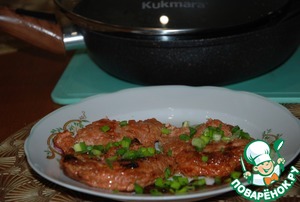 Жареное мясо в пикантном маринаде