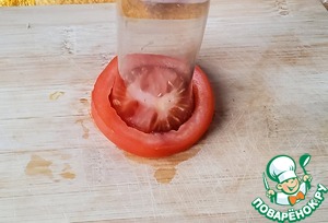 Творожные оладьи с овощами и ветчиной