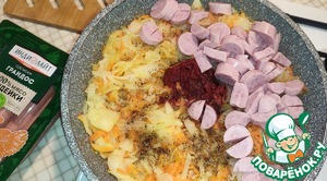 Рулет с капустой и сосисками Рулет с капустой и сосисками