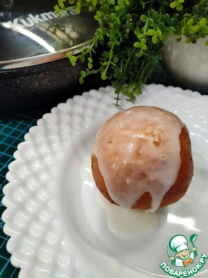 Пончики с джемом и лимонной глазурью