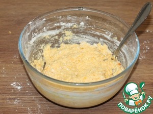 Тыквенно-творожный пирог с яблочной начинкой