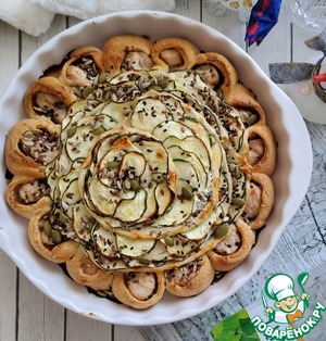 Пирог с индейкой и цуккини