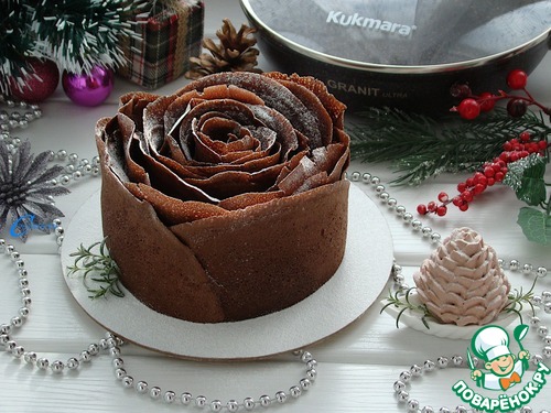 Блинный торт "Трюфельная роза" Блинный торт "Трюфельная роза"