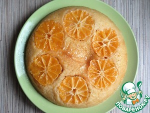 Пирог с зелеными мандаринами на сковороде Пирог с зелеными мандаринами на сковороде