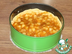 Тыквенно-творожный пирог с яблочной начинкой