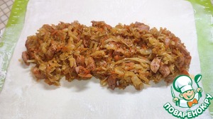 Рулет с капустой и сосисками Рулет с капустой и сосисками
