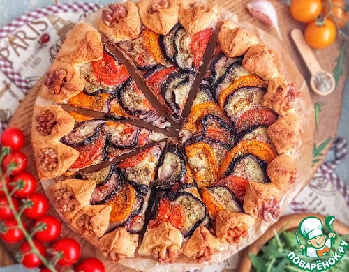 Пирог с творогом и овощами "А-ля рататуй" Пирог с творогом и овощами "А-ля рататуй"