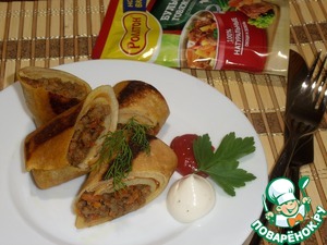 Блины с мясом и овощами Блины с мясом и овощами