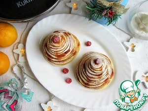 Творожно-цитрусовые панкейки "Ёлочки" Творожно-цитрусовые панкейки "Ёлочки"