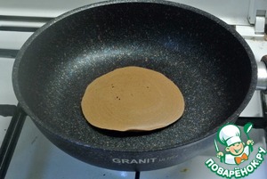 Шоколадное пирожное на сковороде