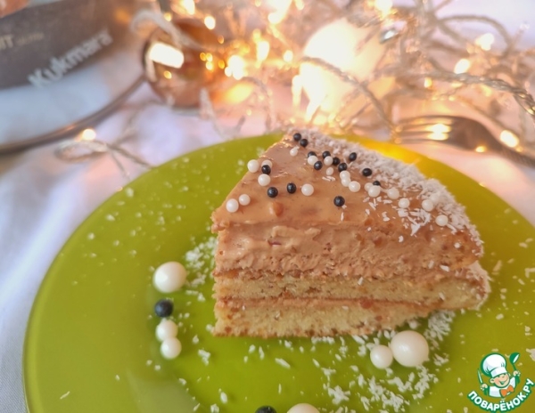 Арахисовый торт на сковороде