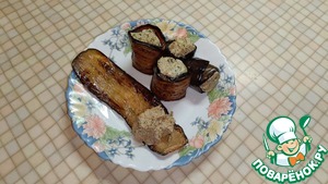 Баклажановые рулетики с ореховой начинкой