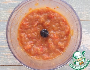 Баклажаны с куриными шариками в соусе