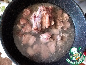 Баранина, тушёная с грибами и овощами Баранина, тушёная с грибами и овощами