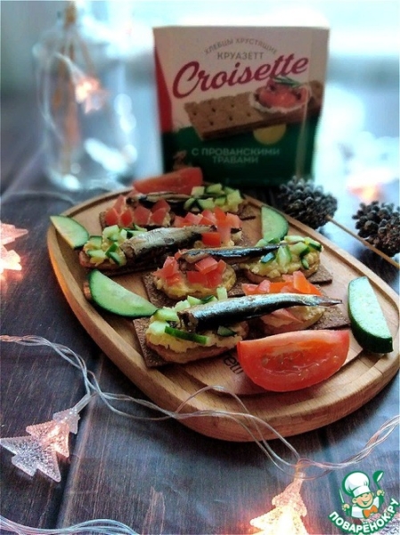 Бутерброды со шпротами и жареной картошкой