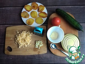 Бутерброды со шпротами и жареной картошкой