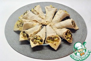 Кулёчки с картофельно-грибной начинкой Кулёчки с картофельно-грибной начинкой