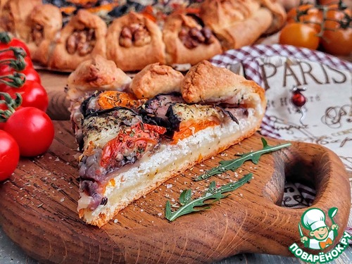 Пирог с творогом и овощами "А-ля рататуй" Пирог с творогом и овощами "А-ля рататуй"
