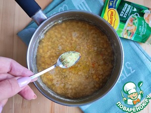 Чечевично-гороховая каша с копченой грудинкой Чечевично-гороховая каша с копченой грудинкой