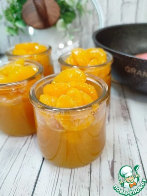 Цитрусовое желе с карамельными мандаринами
