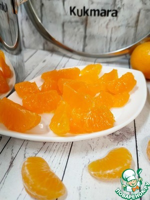Цитрусовое желе с карамельными мандаринами