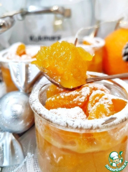 Цитрусовое желе с карамельными мандаринами