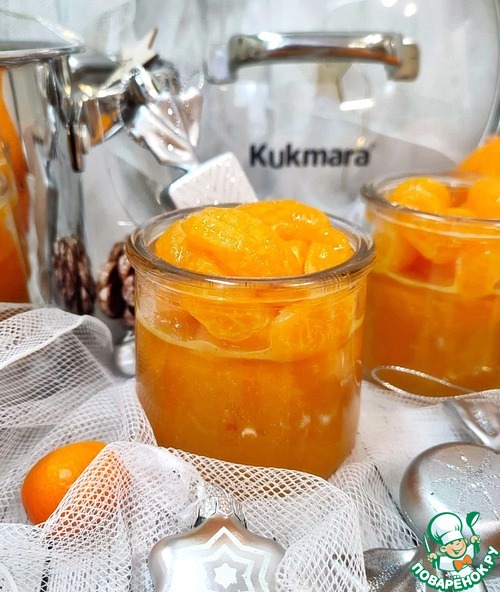 Цитрусовое желе с карамельными мандаринами